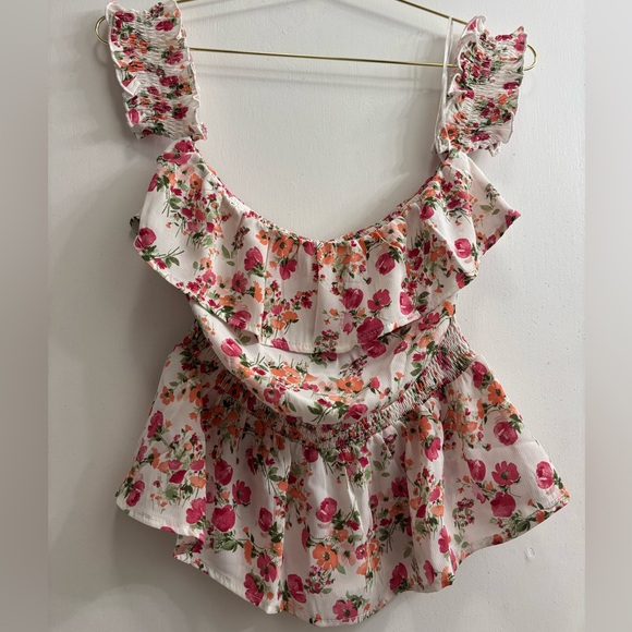 Floral Off-Shoulder Ruffle Top - Picture 3 of 3